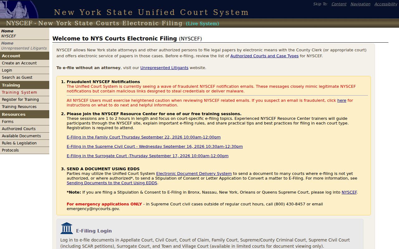 Onondaga resident lookup NYSCEF court case and document search gateway
