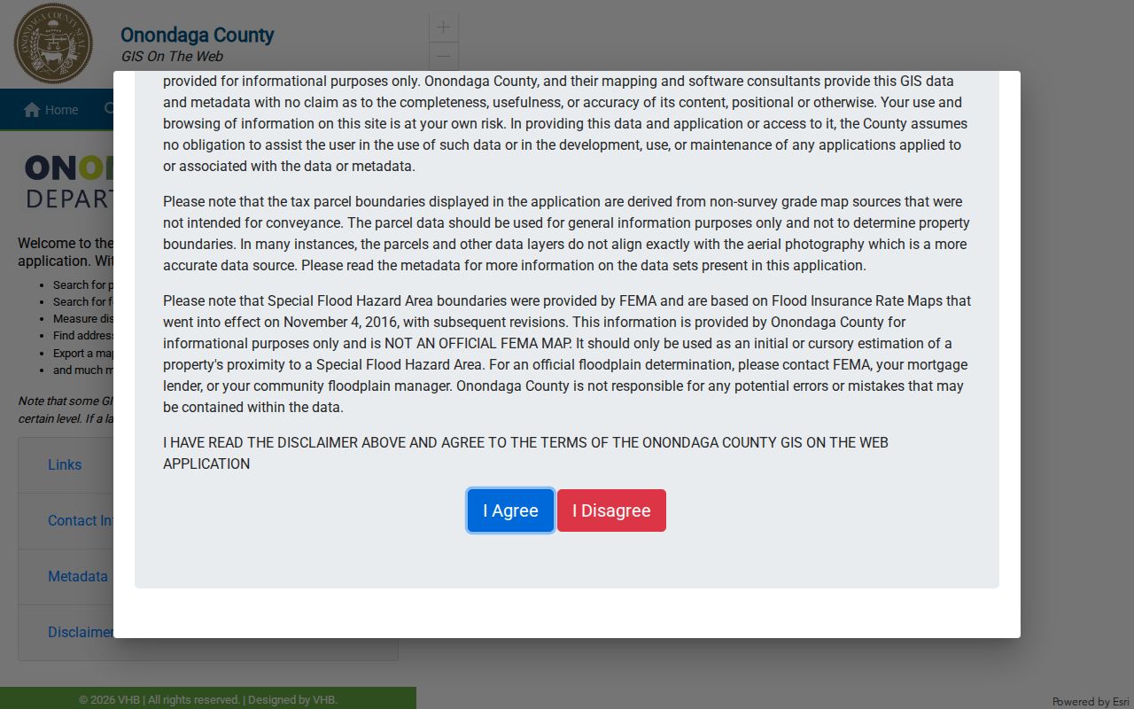 Onondaga neighbors county GIS parcel viewer with map layer and address tools